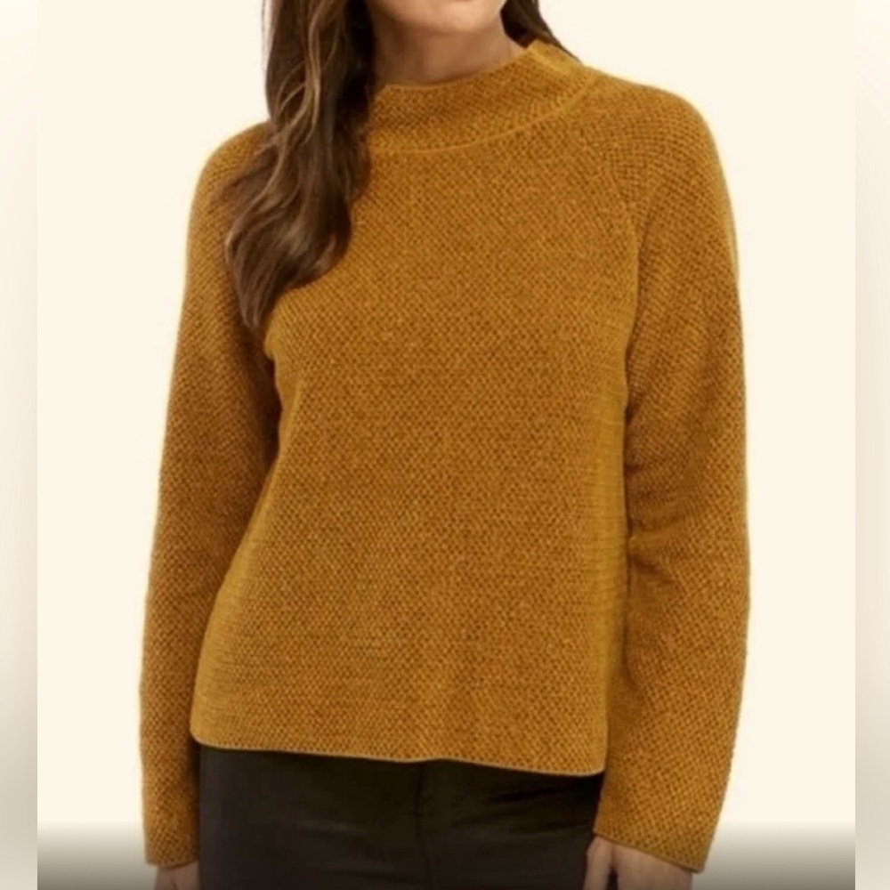 EILEEN FISHER tweed style mock turtleneck, XS.